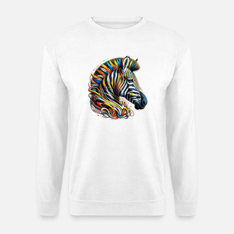 Zebra - Unisex Pullover - Weiß