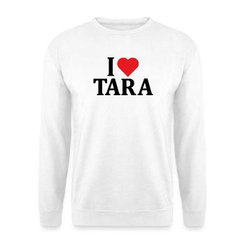 t-shirt J’aime Tara t-shirt idée cadeau - Sweat-shirt Unisexe - blanc - Devant