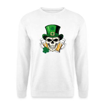 Totenkopf San Patrick Tag - Unisex Pullover - Weiß - Vorne