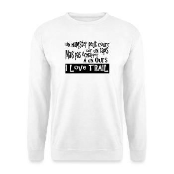 Trail Ours Hamster - Sweat-shirt Unisexe - blanc - Devant