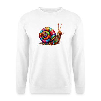 Schnecke - Unisex Pullover - Weiß - Vorne