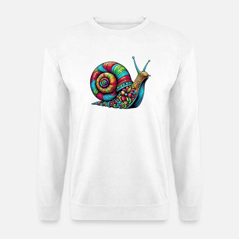 Schnecke - Unisex Pullover - Weiß