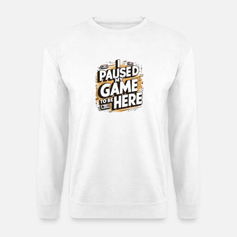Game Break Geschenk - Gamer - Unisex Pullover - Weiß