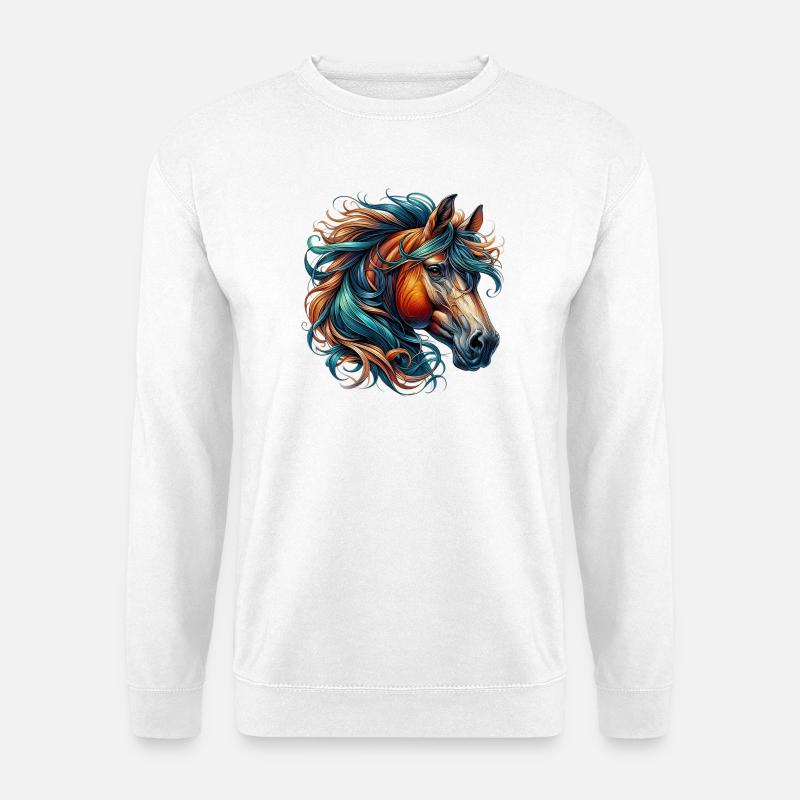 Pferd - Unisex Pullover - Weiß