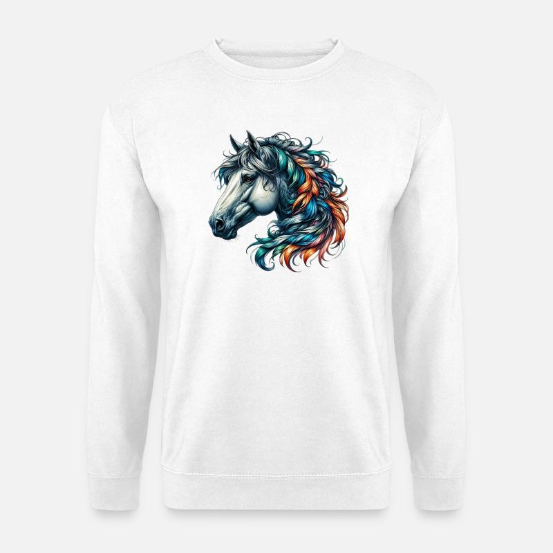 Pferd - Unisex Pullover - Weiß