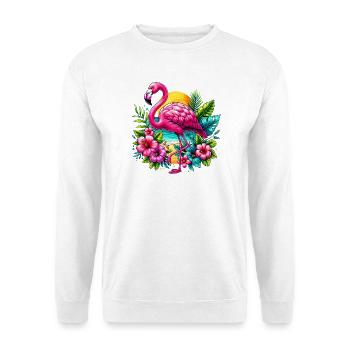 Flamant - Sweat-shirt Unisexe - blanc - Devant