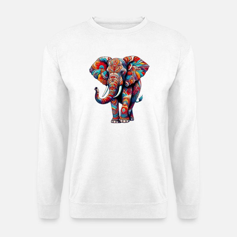Elefant - Unisex Pullover - Weiß
