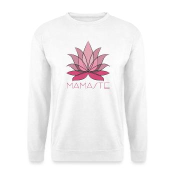 Rosa Lotuspracht Print - Unisex Pullover - Weiß - Vorne