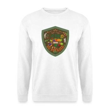 Roi du potager. Fête jardinier. Fruits et légumes - Sweat-shirt Unisexe - blanc - Devant