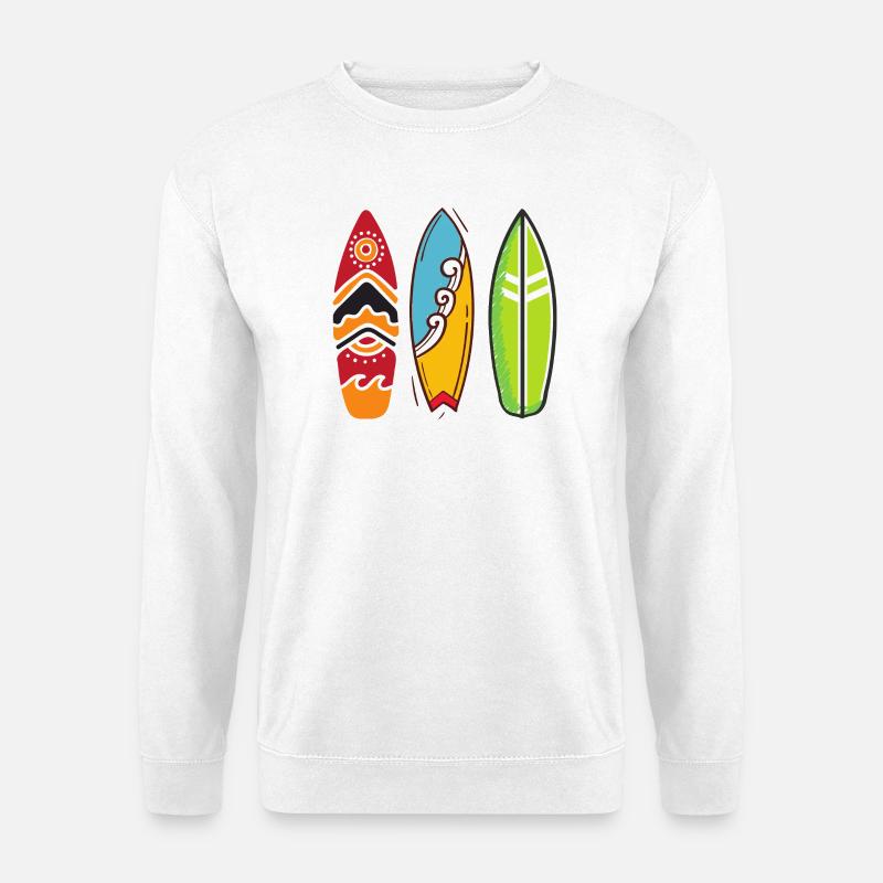 Wellenreiterbretter - Unisex Pullover - Weiß