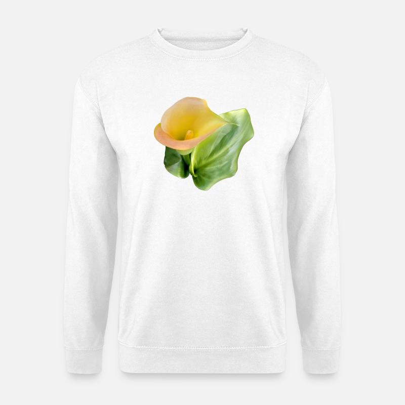 LYS CALLA JAUNE - Sweat-shirt Unisexe - blanc