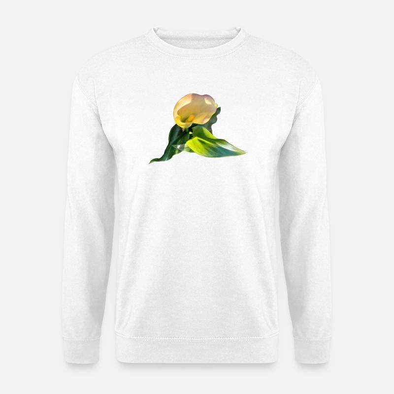 GELBE CALLA-LILIE - Unisex Pullover - Weiß