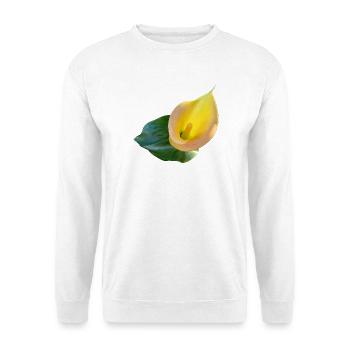 YELLOW CALLA LILY - Unisex Sweatshirt - white - Front