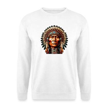 Amérindien Peau rouge d’Amérique - Sweat-shirt Unisexe - blanc - Devant