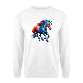 Cheval - Sweat-shirt Unisexe - blanc - Devant