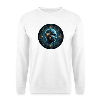 Artificial Intelligence Cyber Head Tech - Unisex Sweatshirt - white - Front