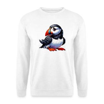 Papageitaucher - Unisex Pullover - Weiß - Vorne