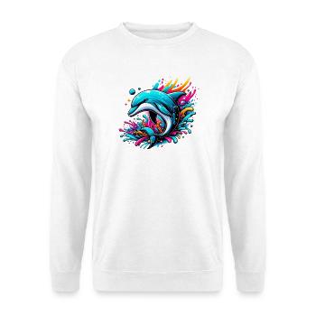 Dauphin - Sweat-shirt Unisexe - blanc - Devant