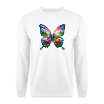 Schmetterlingsblumen Tulpen Tulpe Holland - Unisex Pullover - Weiß - Vorne