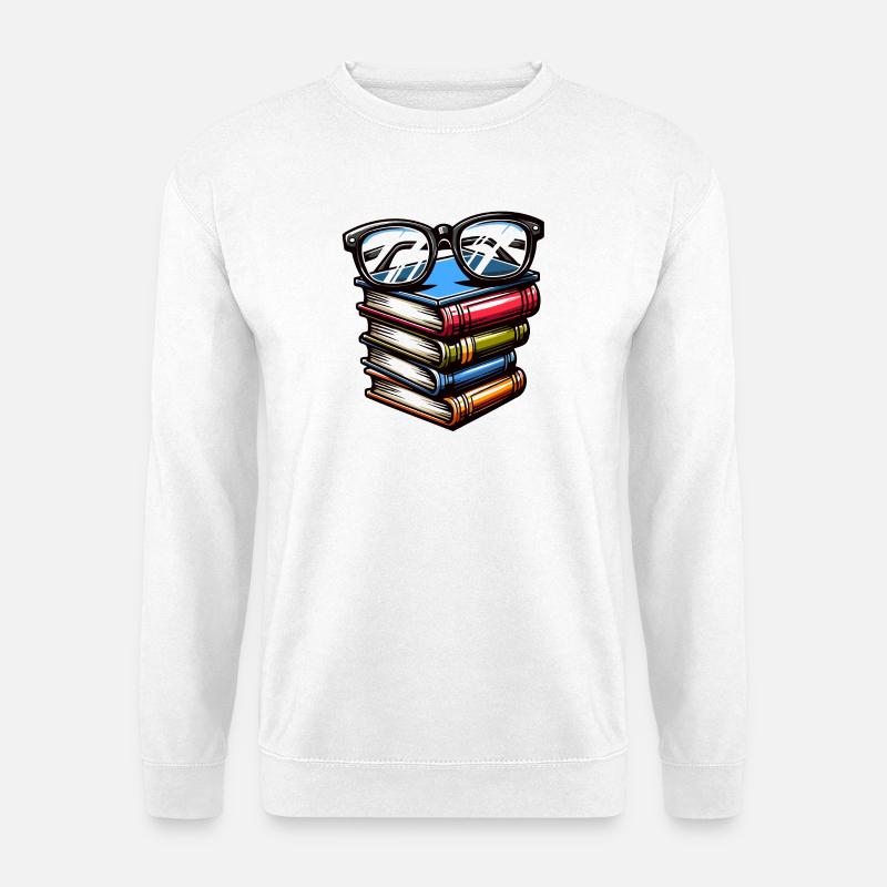 Book Smarts: The Scholarly Stack - Unisex Sweatshirt - white