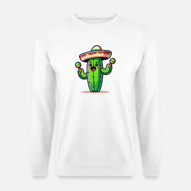 Fiesta-Kaktus: Der Saguaro-Shaker - Unisex Pullover - Weiß