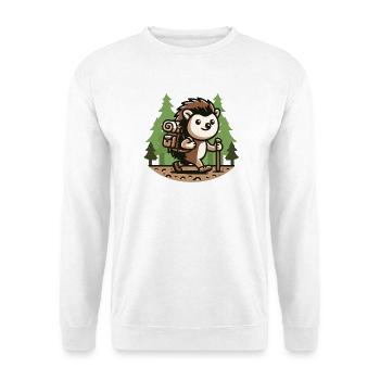 Trail Trekker: The Hiking Hedgehog - Unisex Sweatshirt - white - Front
