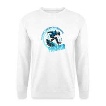 Urbane Kunst der Bewegung - Parkour - Unisex Pullover - Weiß - Vorne
