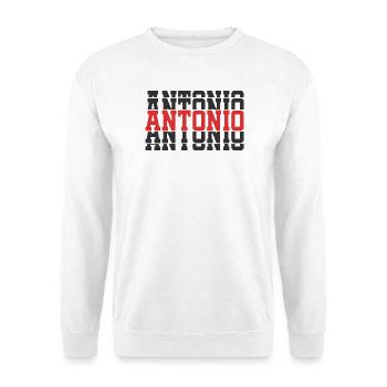 Antonio t-shirt gift idea stacked text - Unisex Sweatshirt - white - Front