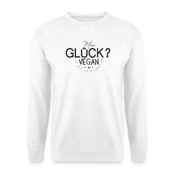 Positive Mein Glück? Vegan bio und selbstgemacht - Unisex Pullover - Weiß - Vorne