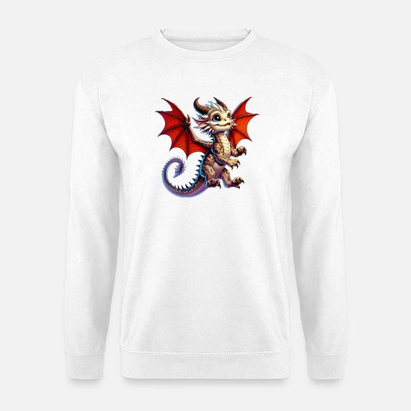 Drache - Unisex Pullover - Weiß