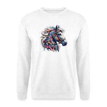 Pferd - Unisex Pullover - Weiß - Vorne