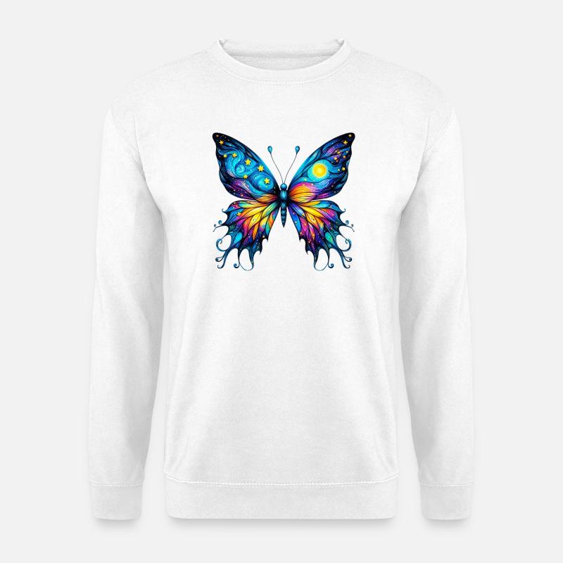 Van Gogh Schmetterling - Unisex Pullover - Weiß