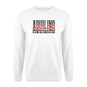 Aquilino t-shirt stacked text gift t-shirt - Unisex Sweatshirt - white - Front