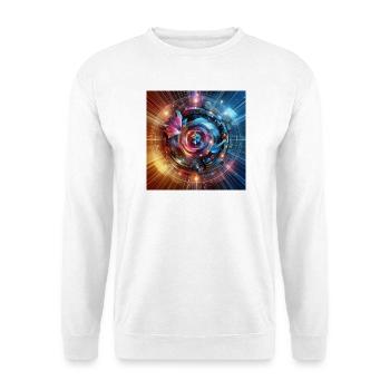 Future Fusion: holographic and circular gradient - Unisex Sweatshirt - white - Front