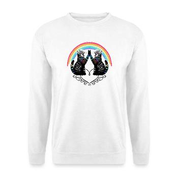 Cats Rainbow Love is Love Reflection - Unisex Sweatshirt - white - Front