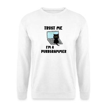 Trust me I am a purrgrammer - Unisex Pullover - Weiß - Vorne