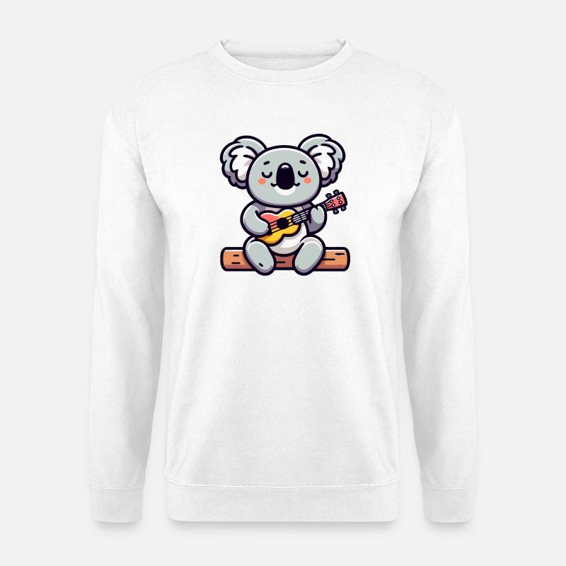 Koala Chords: Der Eukalyptus-Melodiker - Unisex Pullover - Weiß
