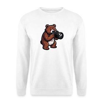 Shutterbear: The Wilderness Photographer - Unisex Sweatshirt - white - Front