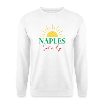 Lebendiges Neapel, Italien, Sun Design - Unisex Pullover - Weiß - Vorne