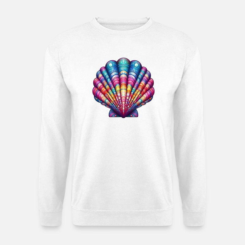 Jakobsmuschel-Schale - Unisex Pullover - Weiß