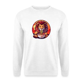 Funny Lion Ramen Noodles Japan Animal Lion - Unisex Sweatshirt - white - Front