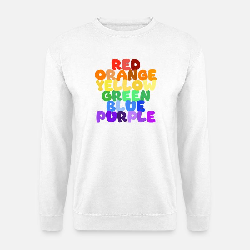 Regenbogen Farbwörter Reihe - Unisex Pullover - Weiß
