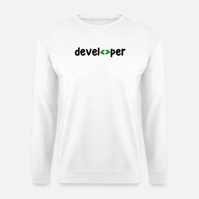 Developer Spruch Coden Softwareentwickler Nerd - Unisex Pullover - Weiß
