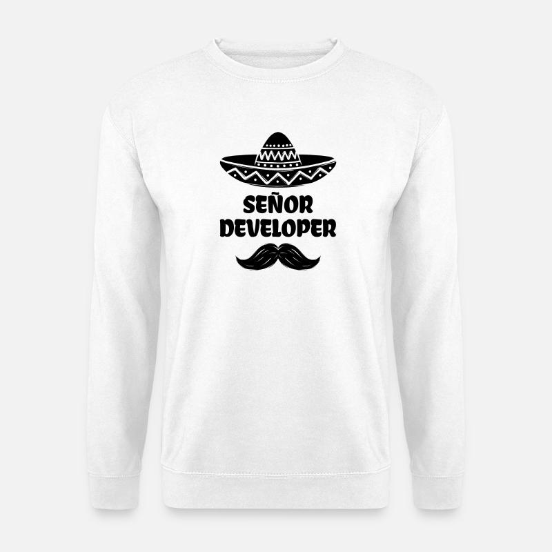 Developer Statement Scripting Dev Computergeek - Unisex Sweatshirt - white