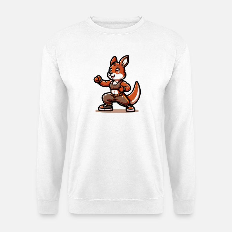 Kickin' Kangaroo Sensei - Unisex Pullover - Weiß