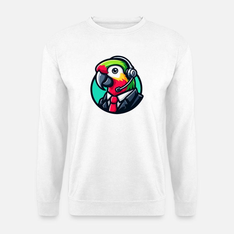 Parrot Professioneller Chat-Support - Unisex Pullover - Weiß