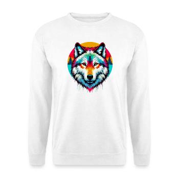 Loup - Sweat-shirt Unisexe - blanc - Devant
