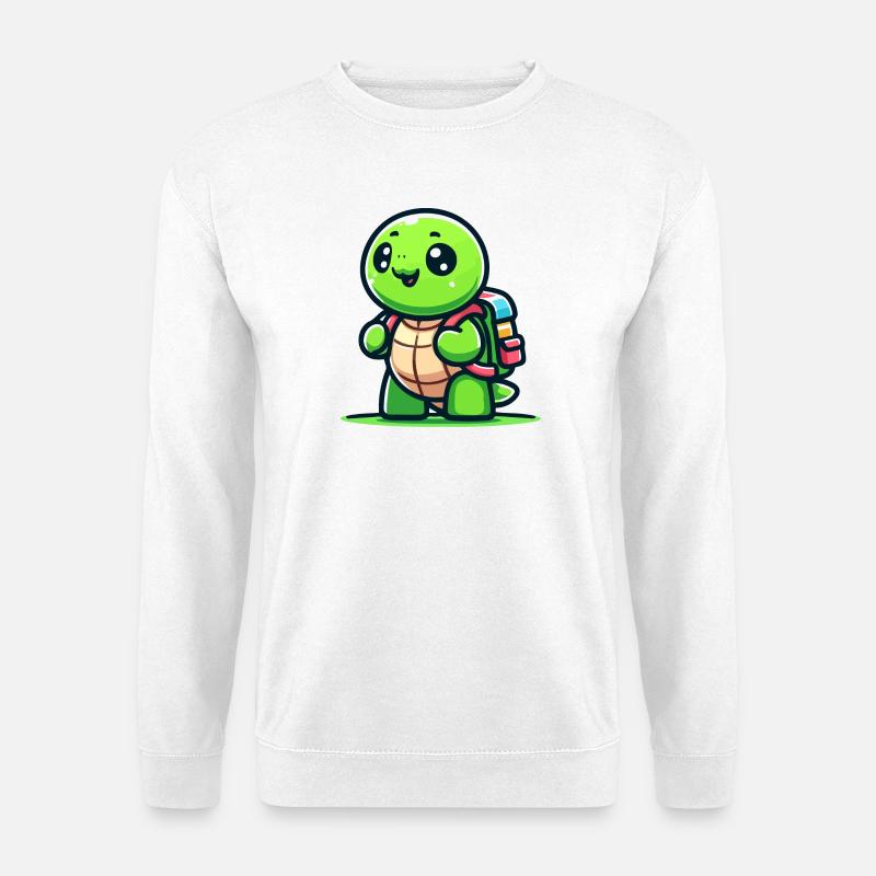 Trailblazer Turtle: The Explorer - Unisex Sweatshirt - white