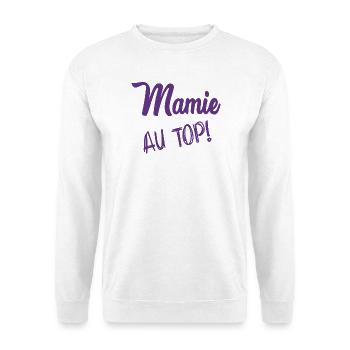 MAMIE. FÊTE DES MÈRES. BONNE FÊTE MAMIE - Sweat-shirt Unisexe - blanc - Devant