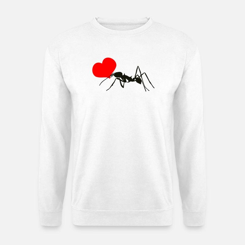Ameise mit Herz - Unisex Pullover - Weiß